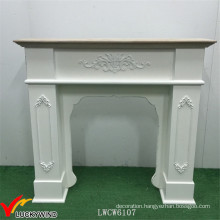 European Classic Vintage Handmade Mantle Fireplace Wood